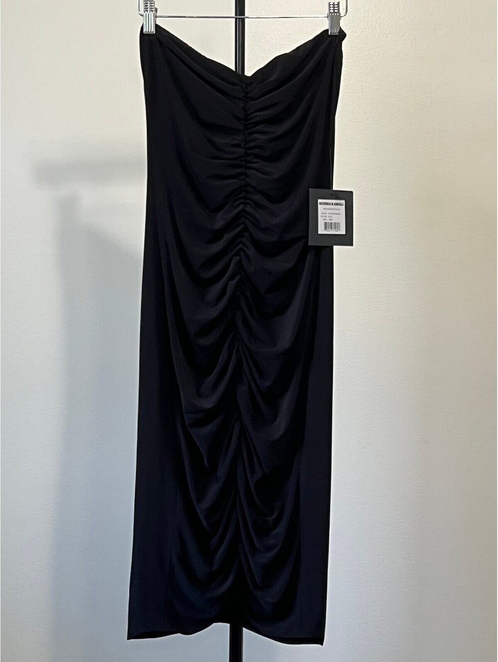 Norma Kamali Womens Ruched Front Mini Dress M Black